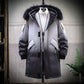 Winter Cotton-padded Jacket Clothing Men's Jacket Mid-length Gradient Color Cotton Clothes Bread Clothes Handsome Padded Jacket Warm Parka Coat