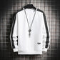 Long Sleeve Harajuku Sweatshirts Men Fashion 12 Color Hoodie Mens Casual O-Neck Patchwork Sweatshirt for Young Men