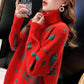Autumn Winter Turtleneck Sweater Women Casual Loose Long-sleeved Sweater Pullover Fashion Knitted Bottoming Shirt