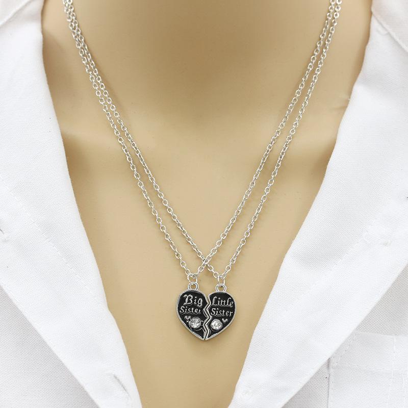 Joker Item Gift Letter Necklace Best Sister Couple Lettering Love Pendant