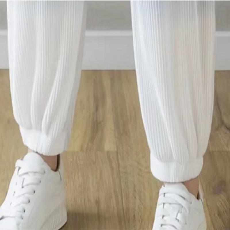 Gradient Color Design Sense Leggings Ice Silk Drape Women's Pants Summer Loose Thin Casual Sports Pants