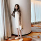 Mid-length Sweater Women's Pullover Fall/winter Shirt Collar Dress Fall/winter Knitted Bottoming Shirt Ladies Temperament Sweater Dress