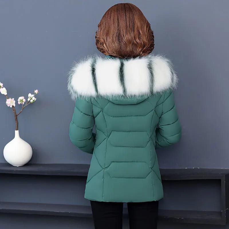 Winter Short Padded Jacket Women Middle-aged Men Padded Jacket Mid-length Thick Down Down Padded Jacket