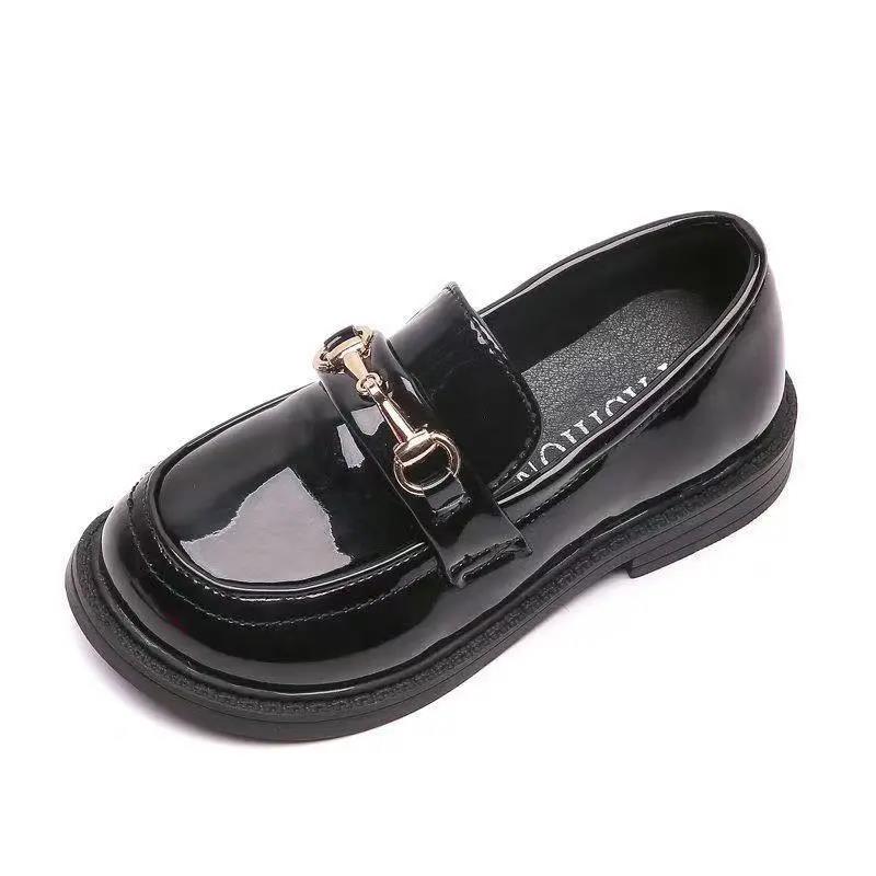 Children Elegant Princess Leather Casual Shoes Kids Girls Wedding Dress Party Solid Color Shoes for Girls