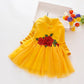 Kids Girls Embroidery Rose Long Sleeve Wedding Birthday Party Princess Dress Children Retro Net Patchwork Tutu Dresses
