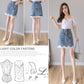 Women's Denim Skirt Lace Edge Tight Solid Color High Waist Sexy Show Leg Length