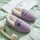 Cotton Slippers Men and Women Thick Bottom Bag with Winter Warm Shoes Home Couples Non-slip Slippers