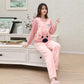 Autumn and Winter Coral Fleece Women's Pajamas Keep Warm Cute Student Flannel Long Sleeves Can Be Worn Outside Home Clothes