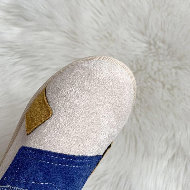 Color-blocking Snow Boots Women's Autumn and Winter Plus Velvet Cotton Shoes Thick-soled Waterproof Non-slip Short Boots