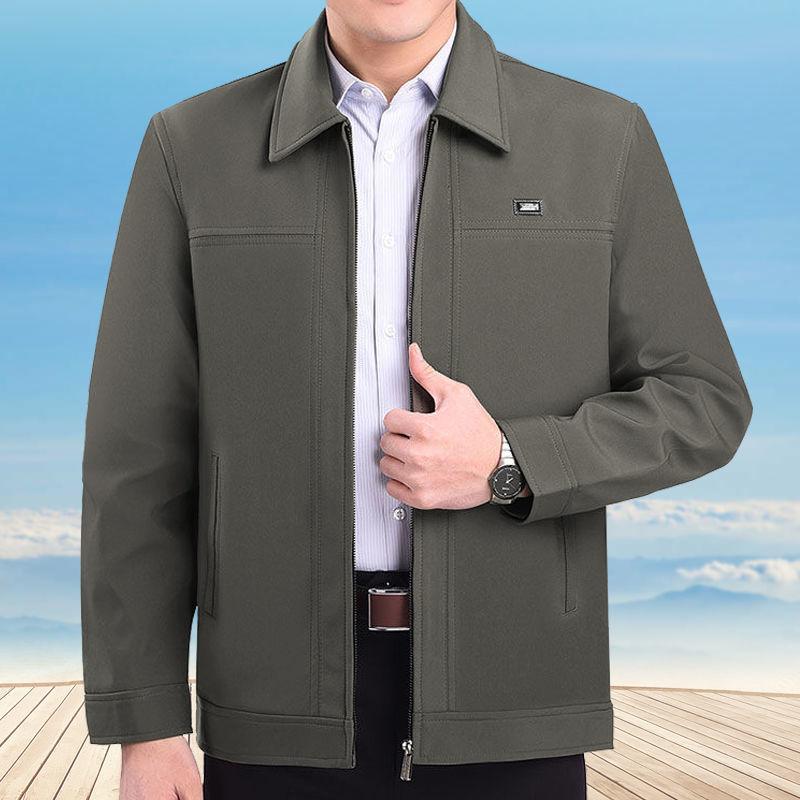 Middle-aged and Elderly Jacket Autumn and Winter Men's Middle-aged Jacket Dad Men's Clothing