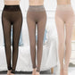 2pcs Large Size Winter Leggings Slim Body Shaping Pure Skin Color Anti-snagging High Waist Plus Velvet Thickened Outer Trousers