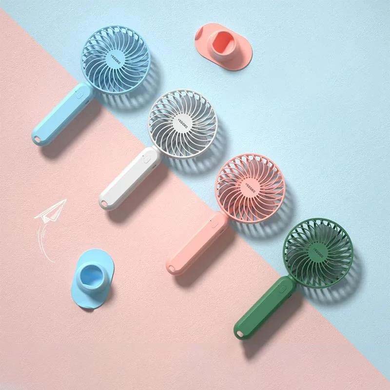 Usb Small Fan Mini Handheld Charging Large Wind Mute Desktop Bed Small Fan Outdoor Travel Portable Fan