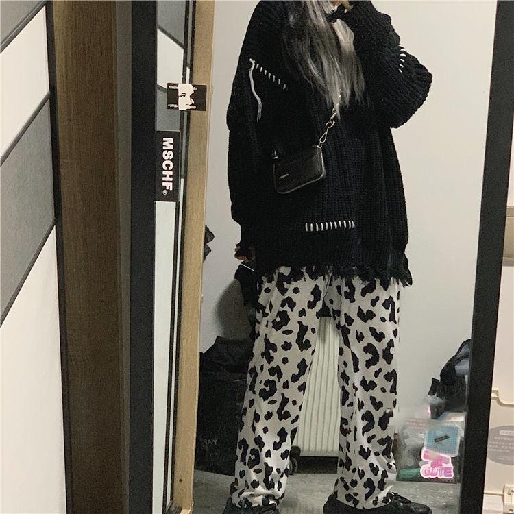 Autumn Winter Coat Mid-length Fashion All-match Sweater Loose Long-sleeved Knitted Outer Sweater Women