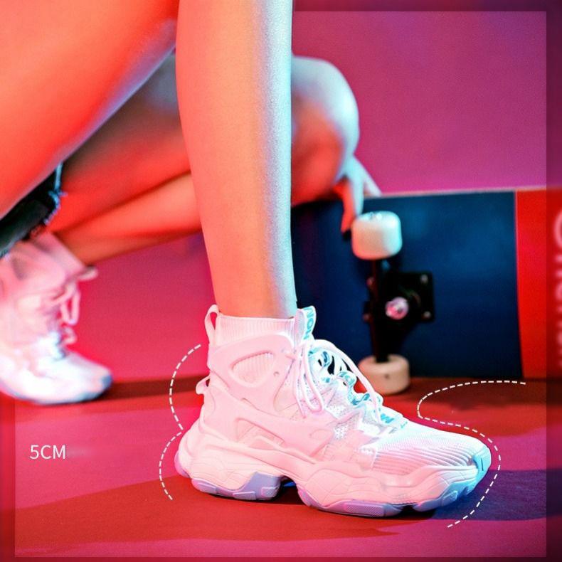 2020 Dad Shoes Female Ins Summer Thick Bottom White Shoes Wild Casual Sports Shoes Tide