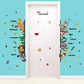 Cartoon Animal English Children's Door Kindergarten Decoration Fun Wall Stickers removable wallpaper