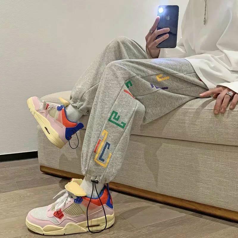 Pants Men's Loose All-match Trend Casual Pants Men's Spring and Autumn Summer Students Nine-point Sports Pants