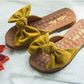 Women's Sandals and Slippers Summer Bows Outer Wear Beach Shoes Flat-bottomed Home Shoes Pregnant Women's Slippers Casual Shoes