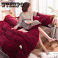 Flange Four-piece Set of Warm Plus Velvet Bed Set Down Shirt Set Comfortable Suit Winter Warm Plush Down Cover