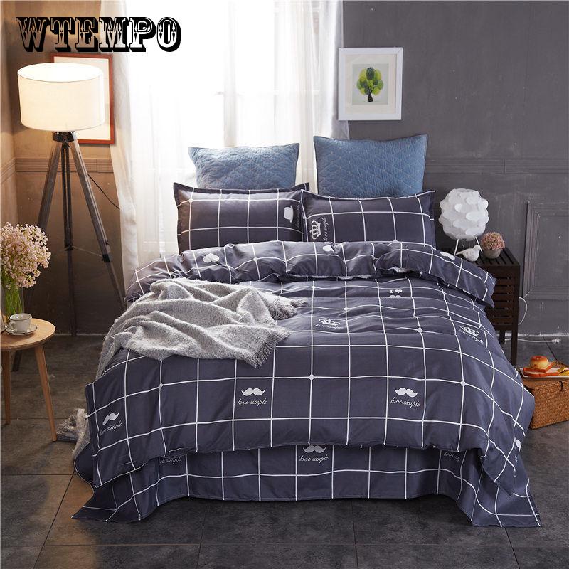 Bedding Set Best Wishes Duvet Cover Double Bed Flat Sheet Adult Bedspread Fashion Bed Linen