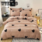 New Flannel Cashmere Bedding Set Duvet Cover Pillowcase Sheets 4pcs Winter Warm Comforter Sets