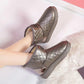 Snow Boots Women Winter Plus Velvet Korean Leather Warm All-match Flat-bottomed Lightweight Non-slip Boots