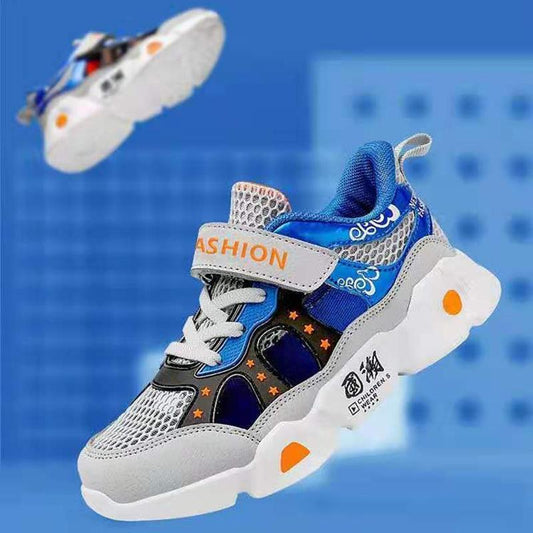 Children's Sports Shoes Spring/Summer Boys Breathable Net Shoes Student Casual Running Shoes Soft Sole Half Sandals