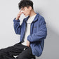 Polar Fleece Jacket Men's Lapel Versatile Cardigan Fleece Sweater Men's Warm Short Long Sleeve Zipper Jacket Comfortable and Breathable