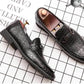 British Korean Men's Leather Shoes Formal Official Party Men's Shoes Leather Embossing Classic Luxury Mans Footwear