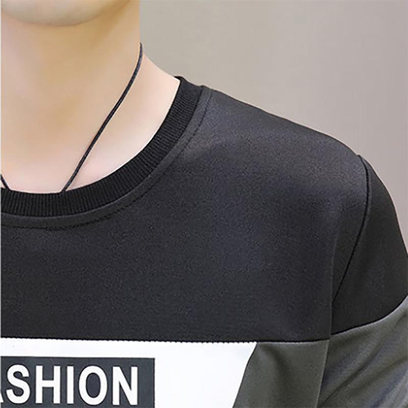 Men's Sweater Casual Long-sleeved Loose Round Neck Bottoming Sweatshirts Youth Sweater Trend Printing Autumn Clothes