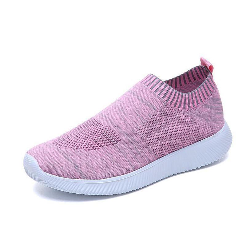 Women's Shoes Spring and Summer Women's Shoes Mesh One Pedal Lightweight Sports Shoes Flying Woven Breathable Single Shoes