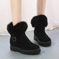 Winter Plus Velvet Snow Boots Women's Non-slip Warm Short Boots Thick Cotton Shoes
