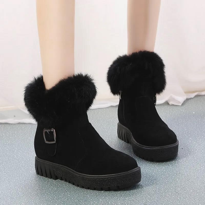 Winter Plus Velvet Snow Boots Women's Non-slip Warm Short Boots Thick Cotton Shoes