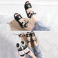 Net Red Daisy Sandals Korean Style All-match Summer Shoes for Students New Lace-up Roman Women's Shoes