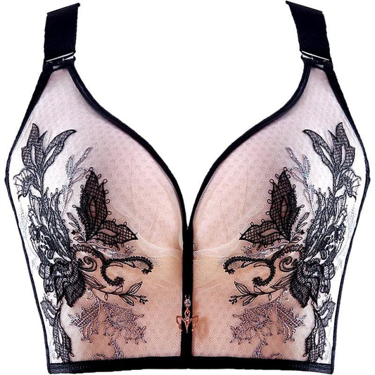 Large Size Underwear Thin Section No Steel Rings Gathering Large Breasts Adjustable Large Bra