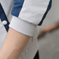Men's Thin Jacket Temperament Stand-up Collar Baseball Uniform Short Long-sleeved Warm Jacket Stitching Color Handsome Casual Work Clothes