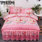 Bedspread Cotton Bed Skirt Bed Flat Fitted Sheet Bedding Bed Sets Queen King Size