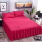 Solid Color Bedspread One Piece Simmons Non-slip Protective Cover Bed Sheet Non-slip Printing Double Bed
