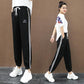 Sports Pants Women's Summer Thin Cotton Beam Feet Students Loose and Thin Korean Ins Tide Ice Silk Leisure