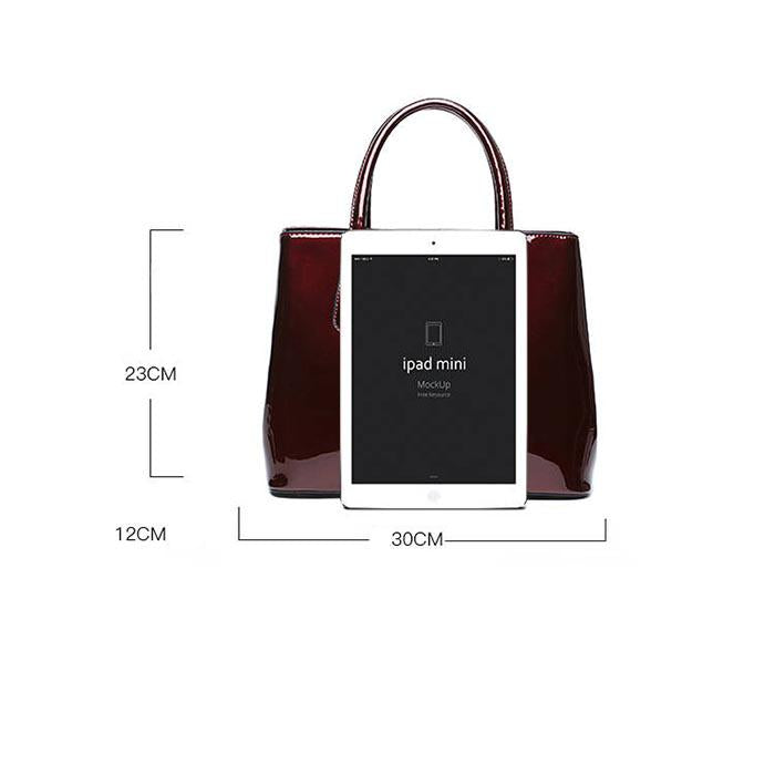 Scratch Proof Lacquered Glossy Tote Bag Female Bag Shoulder Bag Messenger Bag Wild Fashion Bag