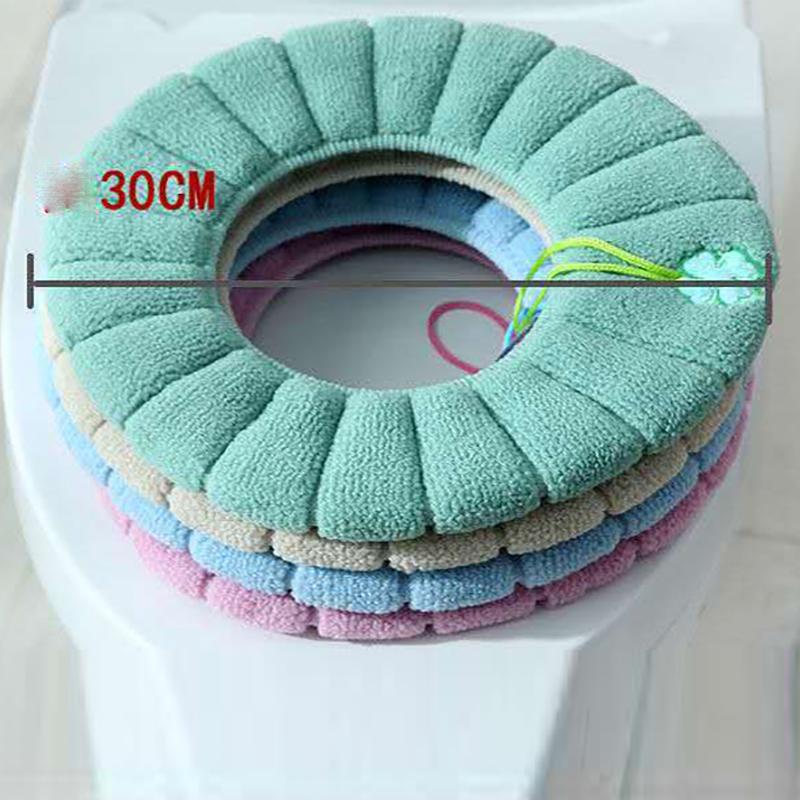 Two Pieces of Universal Toilet Seat Cushion Household Toilet Cover Cushion Thickened In Winter Toilet Cover Toilet Ring Cushion Washable