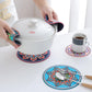 1/2/4pcs Mandala Pattern Creative Silicone Coaster Household Anti-scalding Mat Coffee Drink Coaster