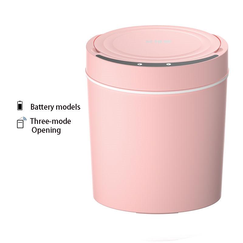 Smart Trash Can Household Battery with Cover Automatic Induction Living Room Bathroom Toilet Kitchen Creative Electric Waste Paper Basket