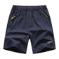 Summer Shorts Male Zipper Pocket Large Size Loose Five-point Pants Quick-drying Breathable Stretch Sports Pants Thin Casual Pants