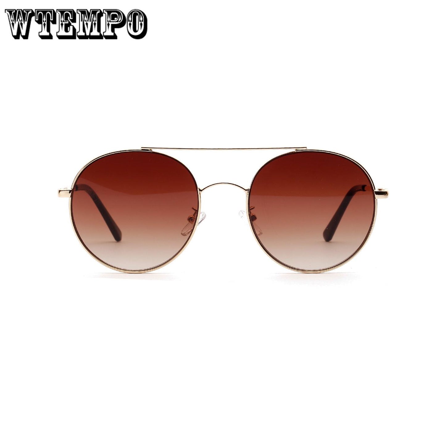 WTEMPO Sunglasses Reflective UV Protect Glasses Transparent Black Frame Steampunk Women Eyewear