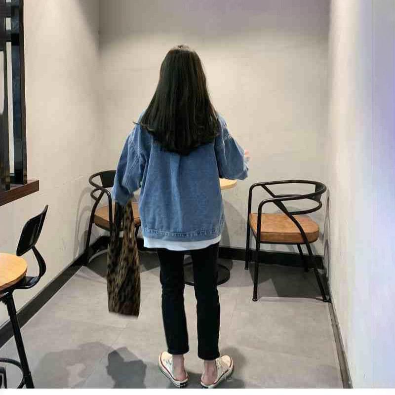 Spring and Autumn Denim Clothes Loose and Versatile Personality Retro Jacket Jacket Coat Women