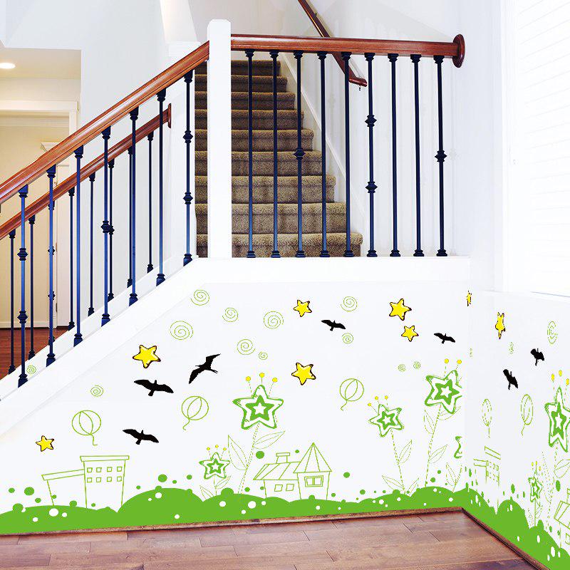 [Wall sticker ]Star Garden Wall Stickers For Kids Rooms Bedroom Kitchen Toilet Sticker Home Decor Wa