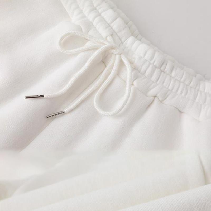 Plush Thick Hoodie Two-piece Suit Women Leisure Loose Sports Suit Stand-up Collar Zipper Hoodie Suit Loose and Comfortable