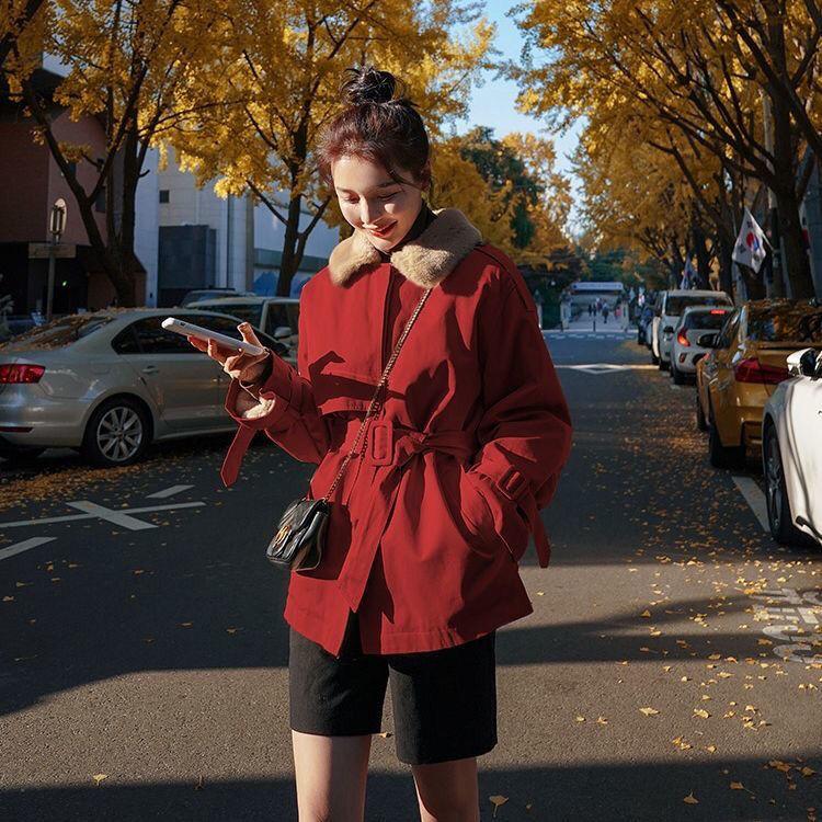Parka Tooling Cotton Jacket Women's Mid-length Winter Plus Velvet Thickening Korean Style Windbreaker Jacket Tide