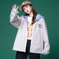Reversible Jacket Women Loose Spring and Autumn Baseball Uniform Jacket Double-sided Wear Top