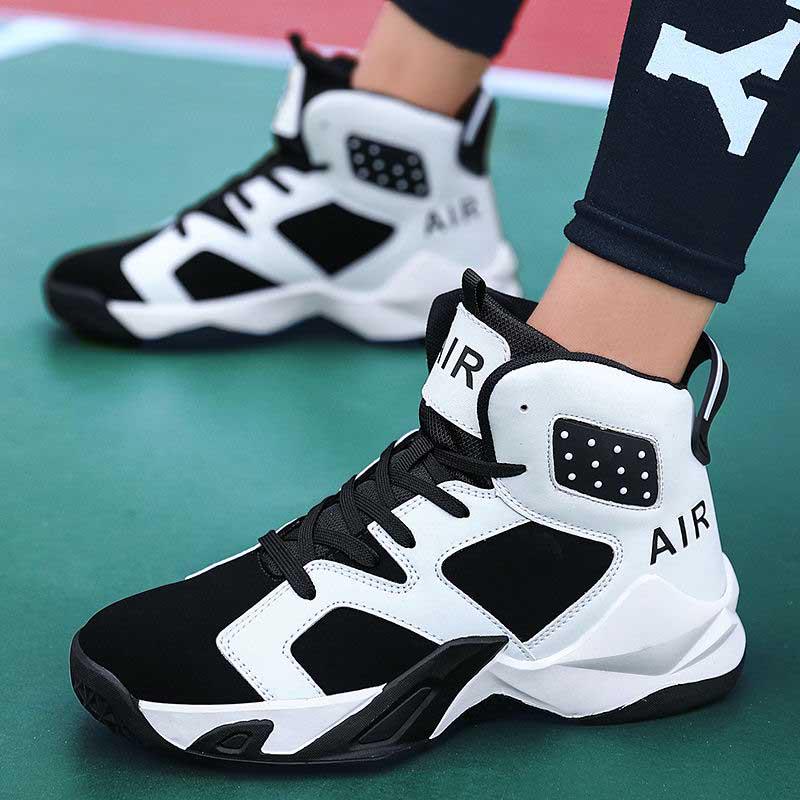 38-44 Men Mesh Sneakers Wear-resistant Basketball Shoes Deodorant Comfortable High-top Running Shoes